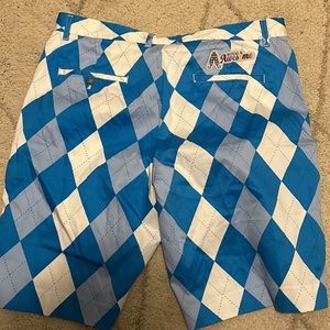 Royal & Awesome-me golf shorts 39 jester blue plaid